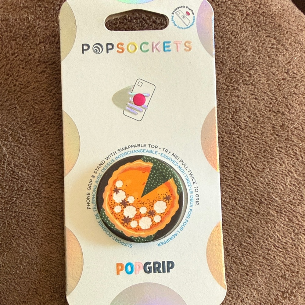 PopSocket Orange and White Grip